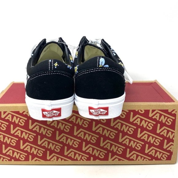 VANS Old Skool Low Top Black Floral Suede Canvas Women Size Sneakers VN0A5JMIY23 - Picture 6 of 11